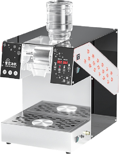 얼음 분쇄기 전동 빙수기계 눈송이 제빙기 즉석 냉동롤러 아이스 제조 업소용, 얼음3초/두께조절/원버튼청소, 수냉식, 260 디지털디스플레이-(10cm롤러)