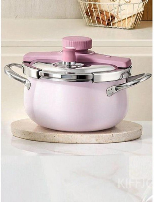 KIFFJOIT 스테인리스 압력솥, 핑크