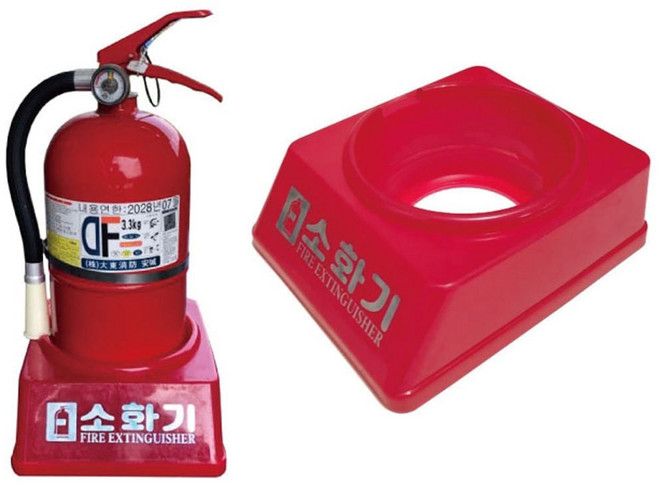 차량용소화기 디자인소화기 차량소화기 3.3kg 소화기용 일반형 플라스틱 거치대, 1개