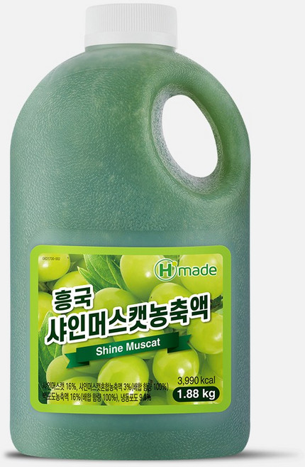 흥국 샤인머스캣 농축액, 아이스박스, 1개, 1.5kg