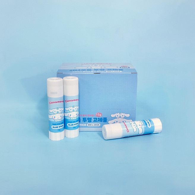 산리오 딱풀 시나모롤 무독성인증 투명고체풀 15g x3개, 3개