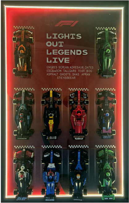 레고 LED액자 F1 시리즈 스피드챔피언 10종 전용 50x80, 1개, 블랙