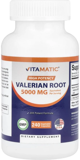 몸관리하세요 겨울입니다 Vitamatic 발레리안 뿌리 고효능 5000mg 베지 캡슐 240정 특별관리진행, Vitamatic발레리안뿌리고효능5000mg베지캡슐24 - 쿠팡