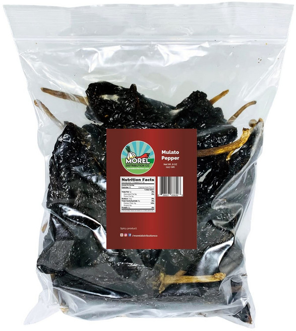 칠레 무라토 고추(칠레 포블라노) // 무게: 4온스 8온 Chile Mulato Pepper (Chile Poblano) // Weights: 4 Oz 8 Oz Lb 2