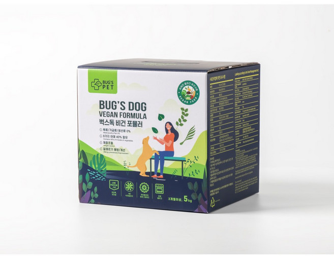 벅스펫 벅스독 비건포뮬러 5kg, 채소, 100g, 50개