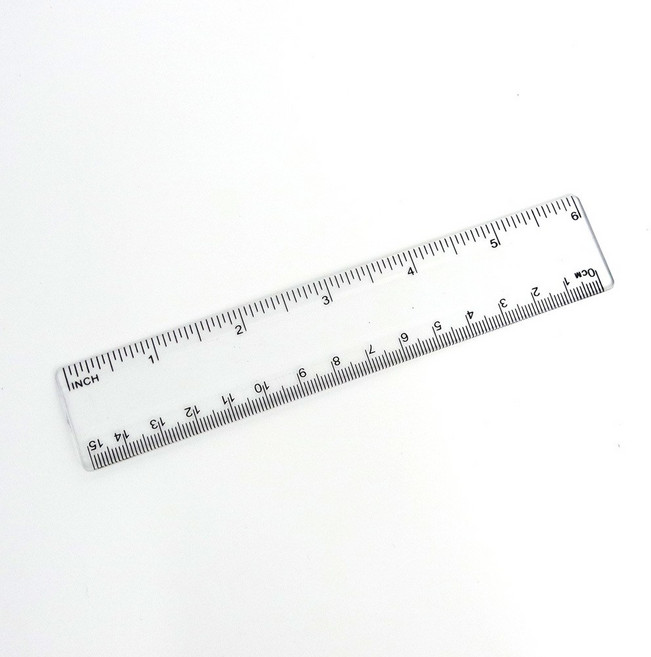 투명 플라스틱자 15cm 15cm플라스틱자 자 학용품 준비물 투명자, 1개