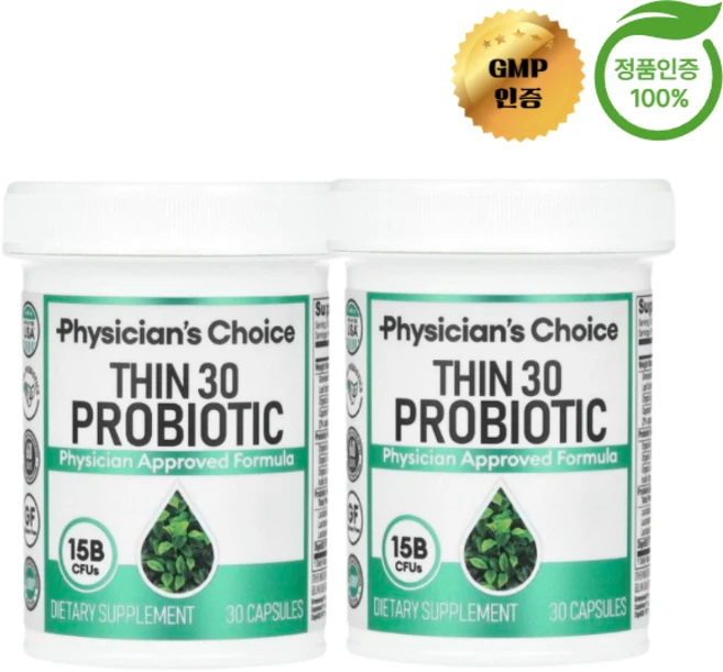 1+1 피지션스 초이스 씬 30 프로바이오틱 150억CFU 캡슐 30정, 2개 - 쿠팡