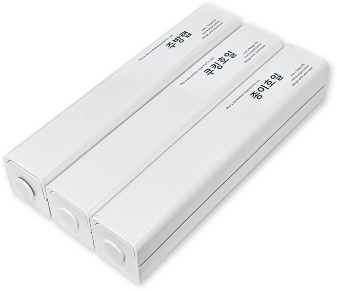 살림공간 랩케이스 랩커터기 종이호일, 화이트, 3개