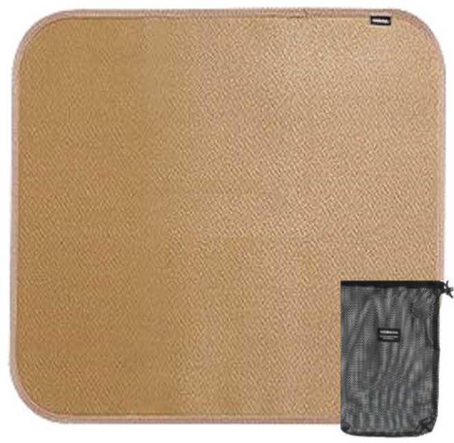 라온플렉스 캠핑 방염매트 방염포 난로 화로대 방열 시트 실리콘 코팅 버너 받침대, 탄 XXL, 1개