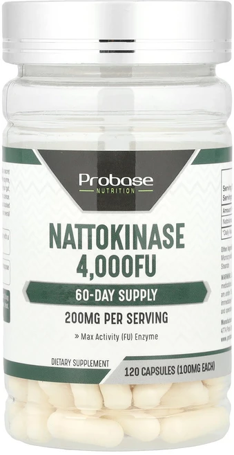 프로베이스 뉴트리션 Probase Nutrition 나토키나제 캡슐 120정캡슐 1정당 100mg124860원산지:기타, 프로베이스 뉴트리션 Probase Nutrition,, 1개 - 쿠팡