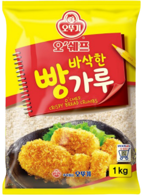 오뚜기 오쉐프 바삭한 빵가루 1kg (1BOX - 6개), 6개