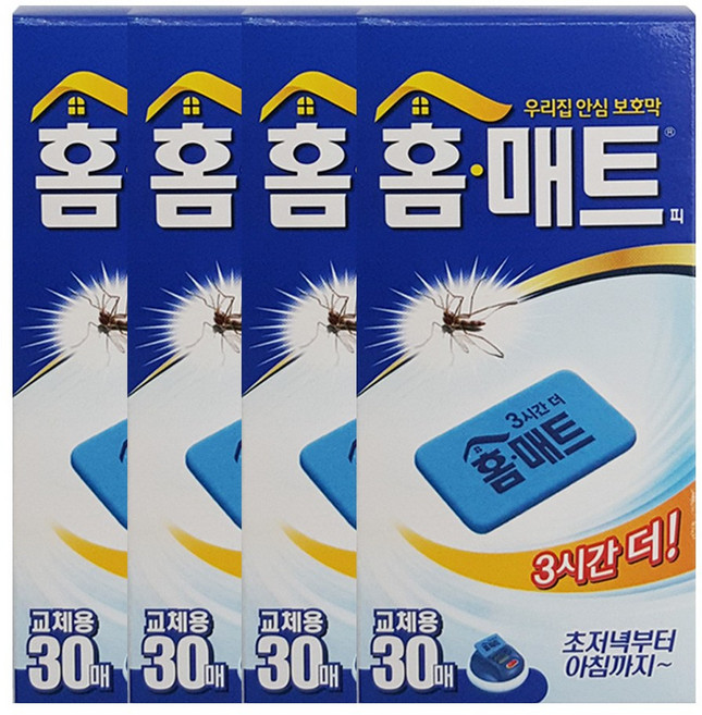 홈매트 교체용 리필30매x4개 (120매), 30g, 4개