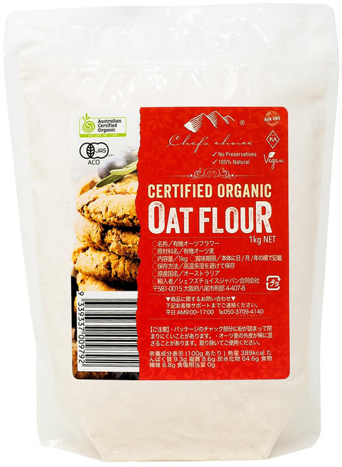 요리사 초이스 유기농 오트밀 파우더 1kg 귀리 파우더 Organic Oat Flour, 1개