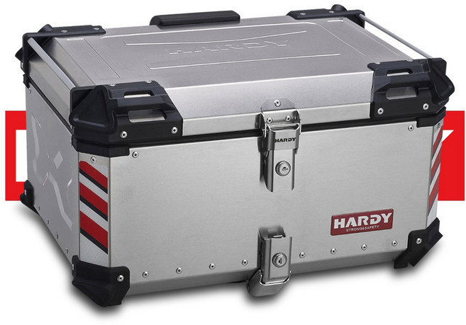 하디 오토바이 알루미늄 탑박스 45L 55L 65L 85L 100L 배달통 배달가방, 실버