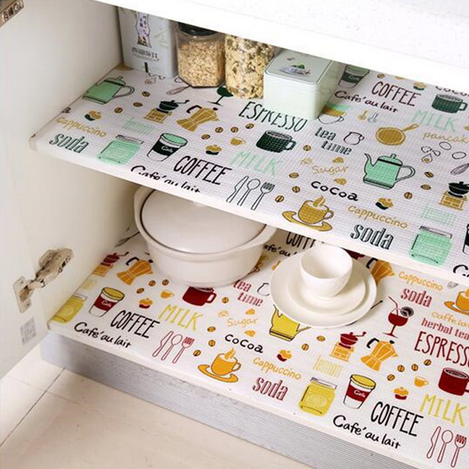 주방 서랍 싱크대 쿠션 방수 매트, 1개, 블루45x200