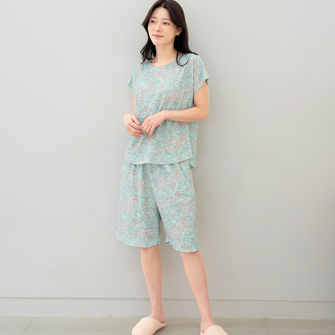 물론 여성 자카드인견 상하의잠옷세트