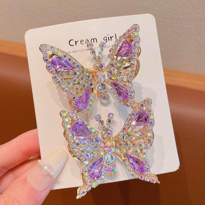Cream girl 蝴蝶結髮夾 立體流蘇髮卡 兒童頭飾