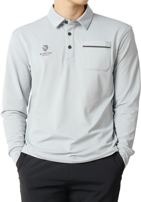 블랙야크 흡한속건 기능성 포켓 카라 긴팔티