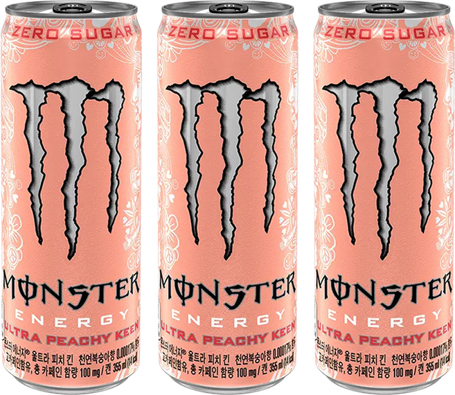 몬스터에너지 피치 킨 355ml 6캔, 6개
