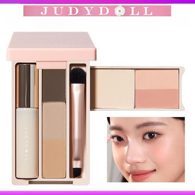 Judydoll 8in1 휴대용 팔레트+마스카라+브러쉬 메이크업 멀티 세트 2종, 2번, 1개