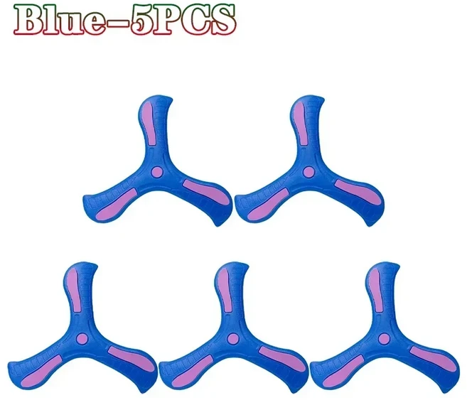 1 20PCS 애완 동물 및 14세 이상를위한 트라이 블레이드 부메랑 야외 장난감 안전 내구성 비행 디스크 가족, 14 Blue 5PCS