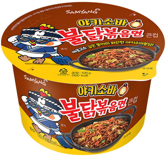 불닭볶음면 야키소바 큰컵라면 100g, 1개