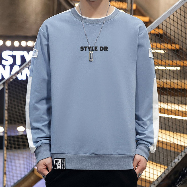 스타일닥터 남성 솔리드 맨투맨 춘추 패션 캐주얼 긴팔 티셔츠