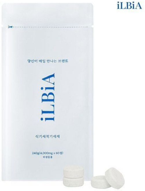 교보문고 일비아 올인원 식세기세제 식기세척기세제 60정