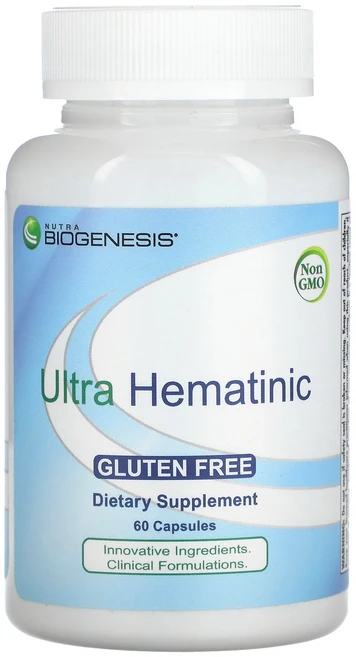 Nutra BioGenesis 울트라 헤마티닉 캡슐 60정 BioGenesis (뉴트라 바이오제네시스), 1개 - 쿠팡