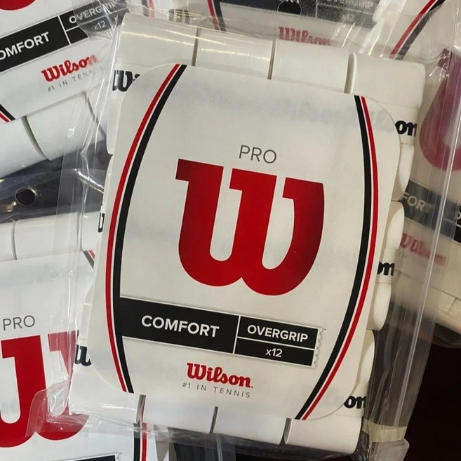 윌슨 테니스/배드민턴 그립 12개, 화이트