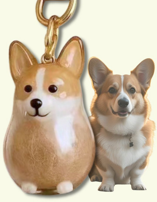 루아리브 강아지 털 키링 반려견 털 보관 기억보관, 1개, 웰시