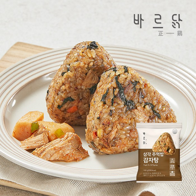 바르닭 삼각주먹밥 감자탕, 1팩, 100g