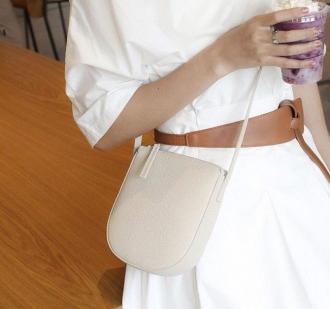 여성 심플 미니 천연가죽 크로스 미니백 소가죽 크로스백 핸드백