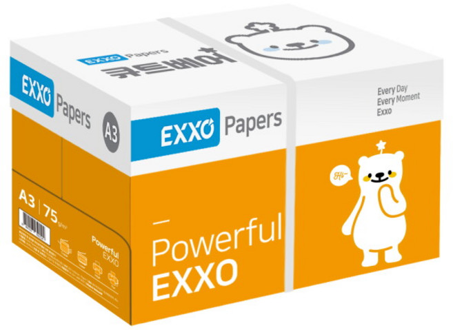 엑소 큐트베어 복사용지 75g, A3, 2500매