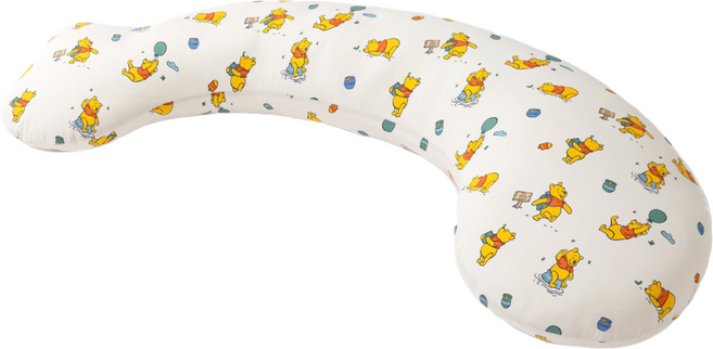 Hugsie 涼感樂遊維尼系列 孕婦枕 側睡枕 月亮枕, 防螨款