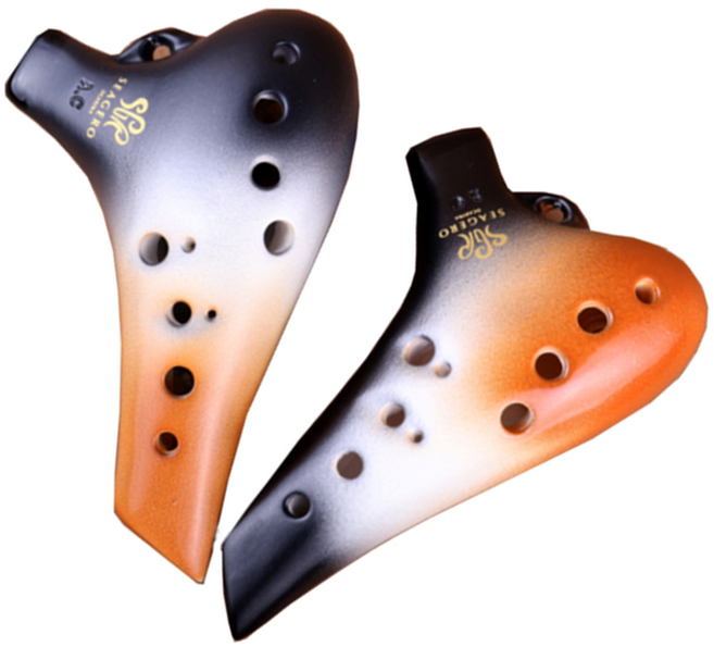 [세계로본 오카리나] 도자기 사운드 오카리나 싱글 알토C 소프라노G 소프라노C OCARINA 연주자용 오카리나 지도자용 오카리나 (구매Gift), 사운드 오카리나 알토C 블랙 브라운, 1개