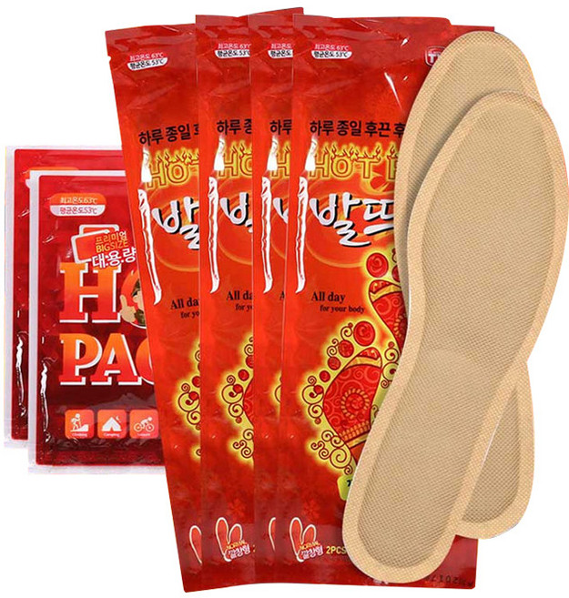 발열깔창 발뜨뜨 60개 붙이는 깔창 발핫팩 신발 보온 발바닥
