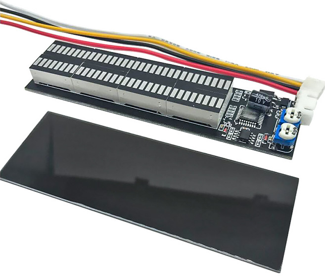 호환 GHXAMP 듀얼 32 앰프 오디오 LED 음악 스펙트럼 레벨 표시기 채널 리듬 조명 볼륨 117X29MM A 필러 자, [01] Updated Level light