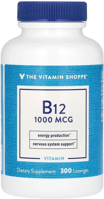 The Vitamin Shoppe 더 비타민 샵 B12 1 000mcg 300 로젠지 영양제, 1개, 300정 - 쿠팡