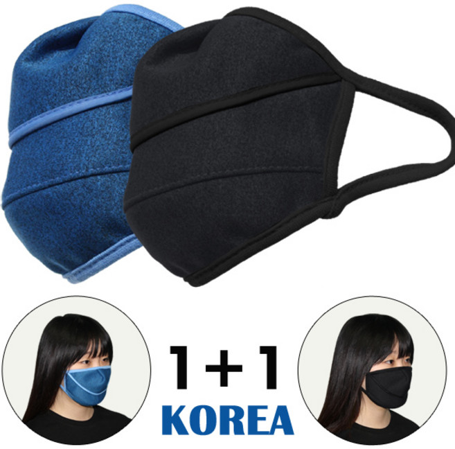 방한마스크 1+1 겨울 안면 기모 스포츠 마스크