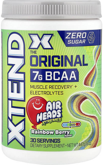 몸관리하세요 겨울입니다 XTEND 7G BCAA 에어 헤드 Extreme Candy® 레인보우 베리 447g(16oz) 특별관리진행, XTEND7GBCAA에어헤드ExtremeCandy레인보, 447g, 1개
