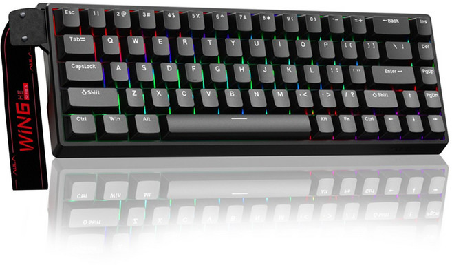 AULA WIN 68HE PRO MAX 마그네틱 축 게이밍 키보드 유선, RGB Wired, WIN68HE black