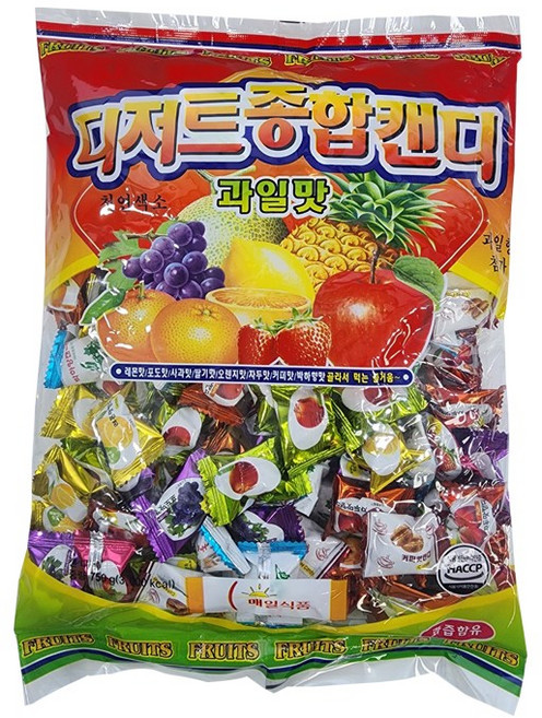 매일식품 디저트종합캔디 과일맛750g, 단품, 1개
