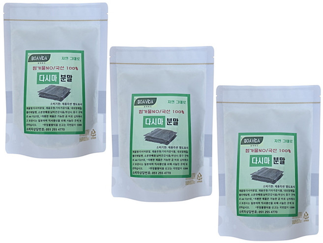 어반데이즈 국산 완도 다시마 분말가루, 200g, 3개
