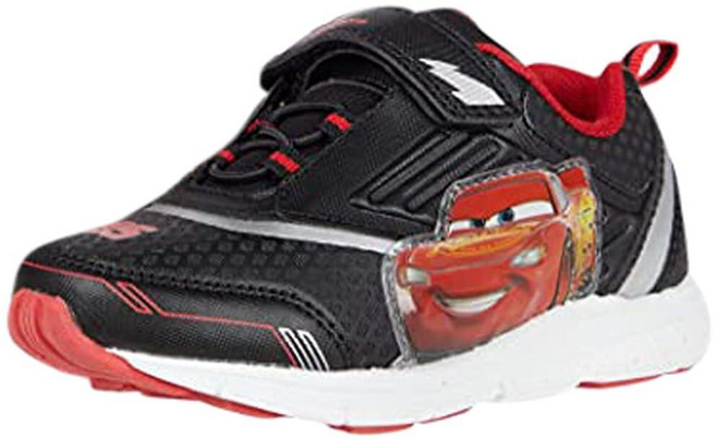 디즈니 카 라이트업 남아용 스니커즈 신발 - 레드/블랙 용 7 161134