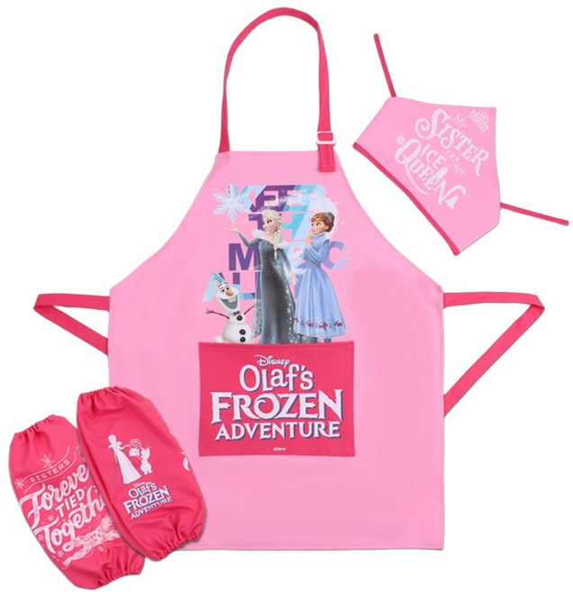 SNC 디즈니 유아동 여아 남아 미술 요리 김장 어린이집 PU 방수 아동 앞치마 세트