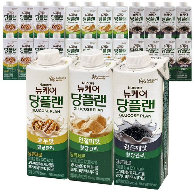 뉴케어 당플랜 3종 호두 인절미 검은깨, 200ml, 24개