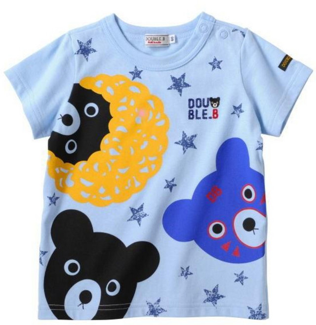 미키하우스 더블비 반팔티셔츠 블루 120cm 62-5213-823