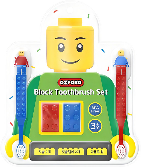 옥스포드 블럭 칫솔 세트, 1세트
