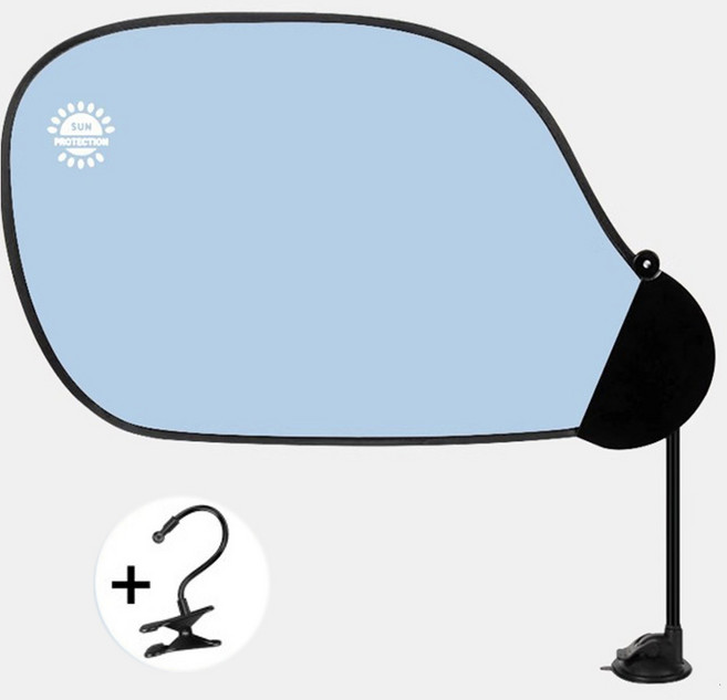 차량용 햇빛가리개 흡착식 클립추가 사무실 캐노피, 블루, 1개